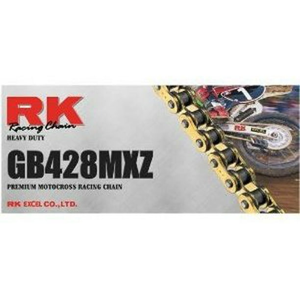 RK Racing Chain 428MXZ-86 86-Links MX Chain with Connecting Link RK Racing Chain 428MXZ-86 86-Links MX Chain with Connecting Link